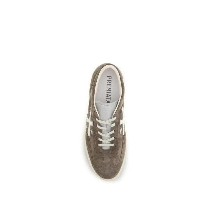 Premiata Brown Calf Leather Bos Taurus Low Top Sneakers