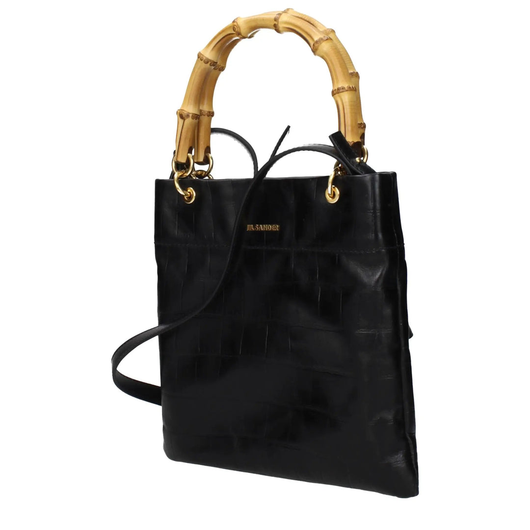 Jil Sander Black Leather Handbag