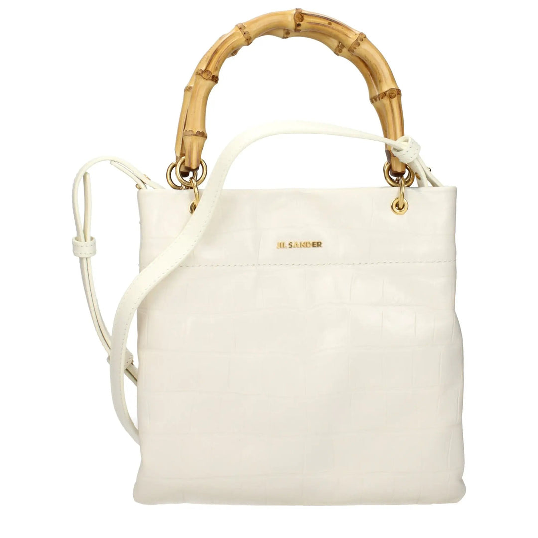 Jil Sander Beige Leather Handbag