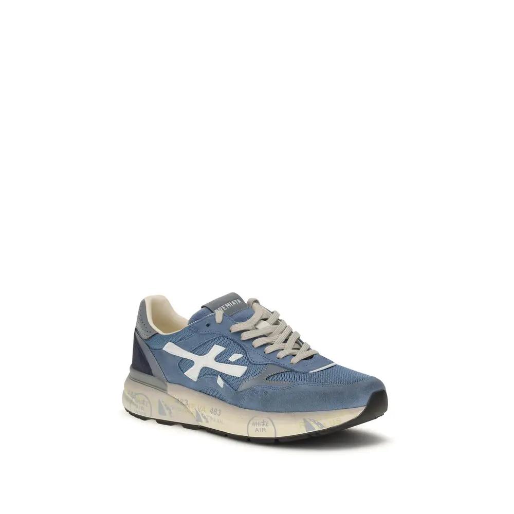Premiata Blue Polyester Low Top Sneakers
