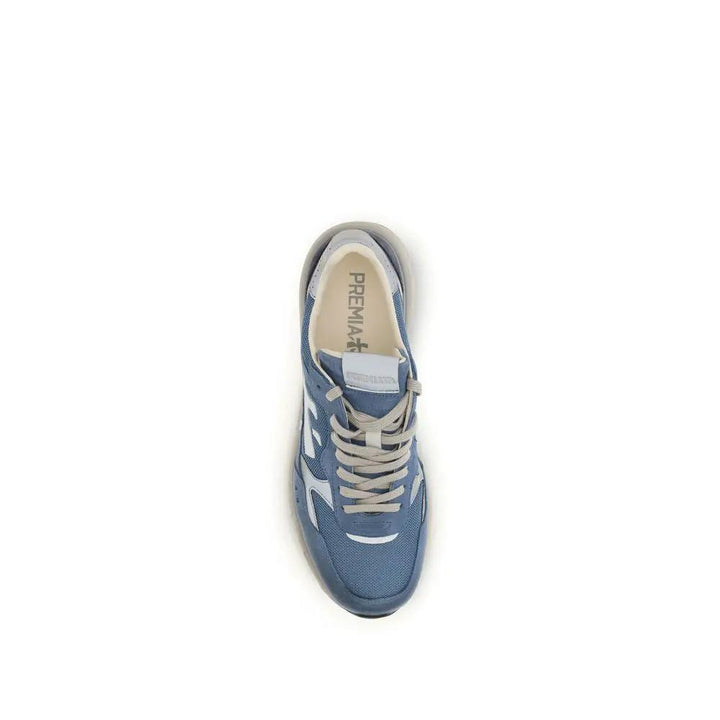 Premiata Blue Polyester Low Top Sneakers