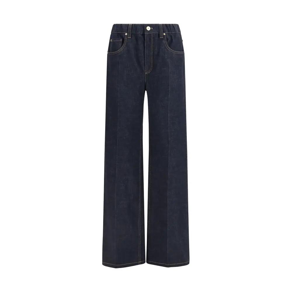 Brunello Cucinelli Blue Cotton Jeans Denim