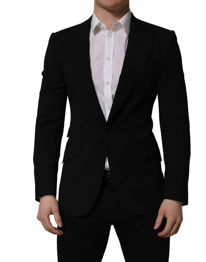 Dolce &amp; Gabbana Sample Sale | Dolce &amp; Gabbana Black Wool Single Breasted Men Blazer Jacket - | Designer outlet