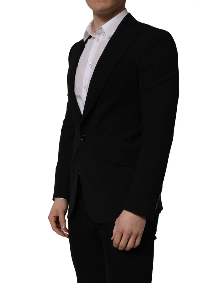 Dolce &amp; Gabbana Sample Sale | Dolce &amp; Gabbana Black Wool Single Breasted Men Blazer Jacket - | Designer outlet