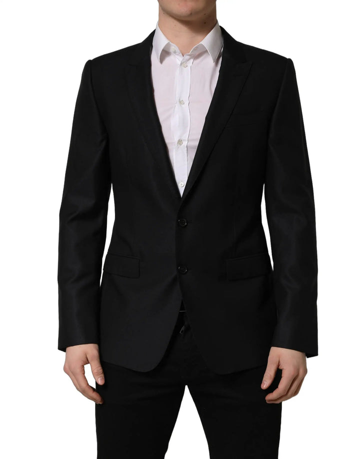 Dolce &amp; Gabbana Sample Sale | Dolce &amp; Gabbana Black Wool Single Breasted Men Blazer Jacket - | Designer outlet