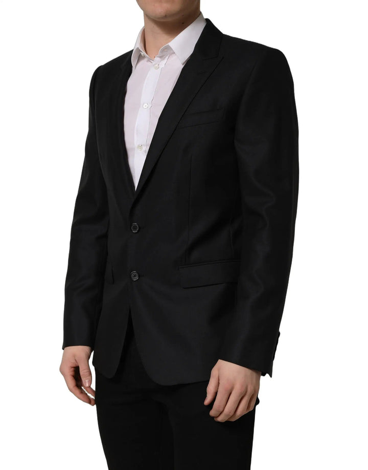 Dolce &amp; Gabbana Sample Sale | Dolce &amp; Gabbana Black Wool Single Breasted Men Blazer Jacket - | Designer outlet