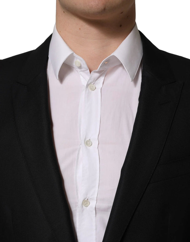 Dolce &amp; Gabbana Sample Sale | Dolce &amp; Gabbana Black Wool Single Breasted Men Blazer Jacket - | Designer outlet
