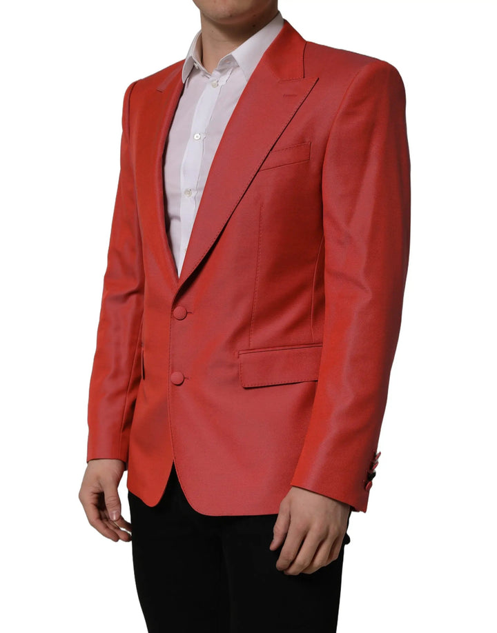 Dolce &amp; Gabbana Sample Sale | Dolce &amp; Gabbana Red Wool Single Breasted Men Blazer Jacket - | Designer outlet