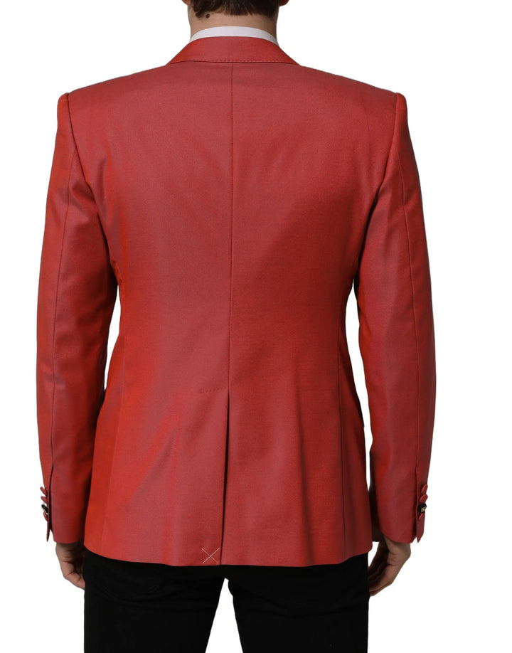 Dolce &amp; Gabbana Sample Sale | Dolce &amp; Gabbana Red Wool Single Breasted Men Blazer Jacket - | Designer outlet