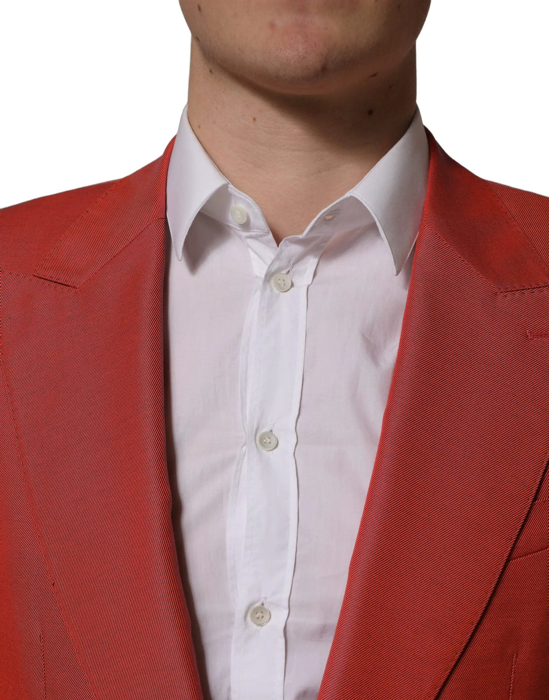 Dolce &amp; Gabbana Sample Sale | Dolce &amp; Gabbana Red Wool Single Breasted Men Blazer Jacket - | Designer outlet