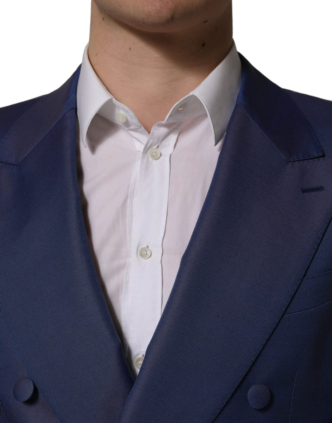 Dolce &amp; Gabbana Sample Sale | Dolce &amp; Gabbana Blue Wool Double Breasted Men Blazer Jacket - | Designer outlet