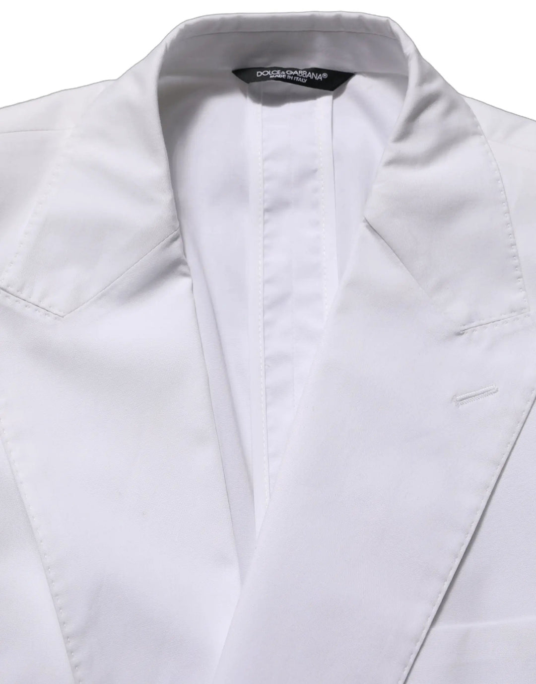 Dolce &amp; Gabbana Sample Sale | Dolce &amp; Gabbana White Cotton Double Breasted Blazer Jacket - | Designer outlet