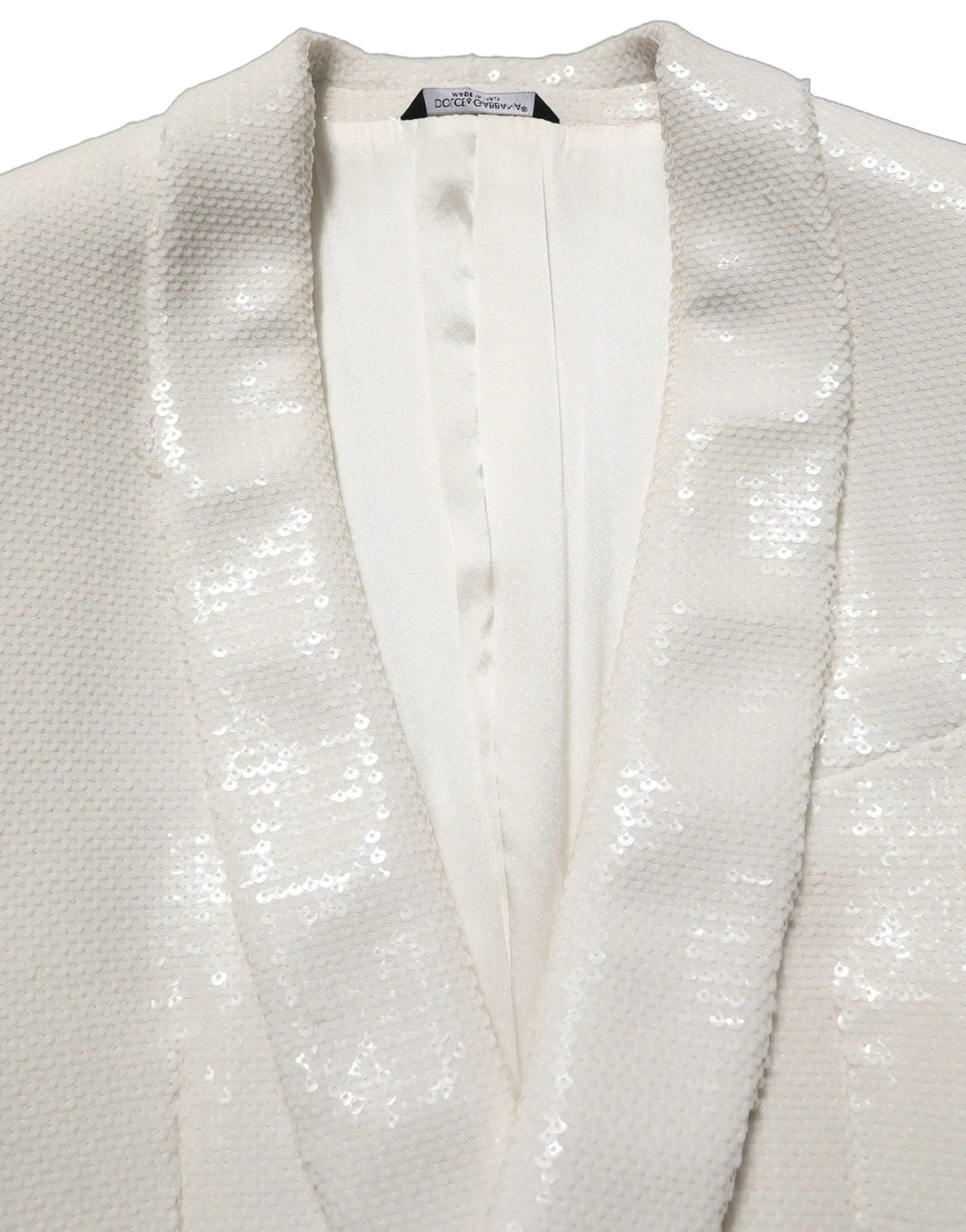 Dolce &amp; Gabbana Sample Sale | Dolce &amp; Gabbana White Viscose Single Breasted Blazer Jacket - | Designer outlet