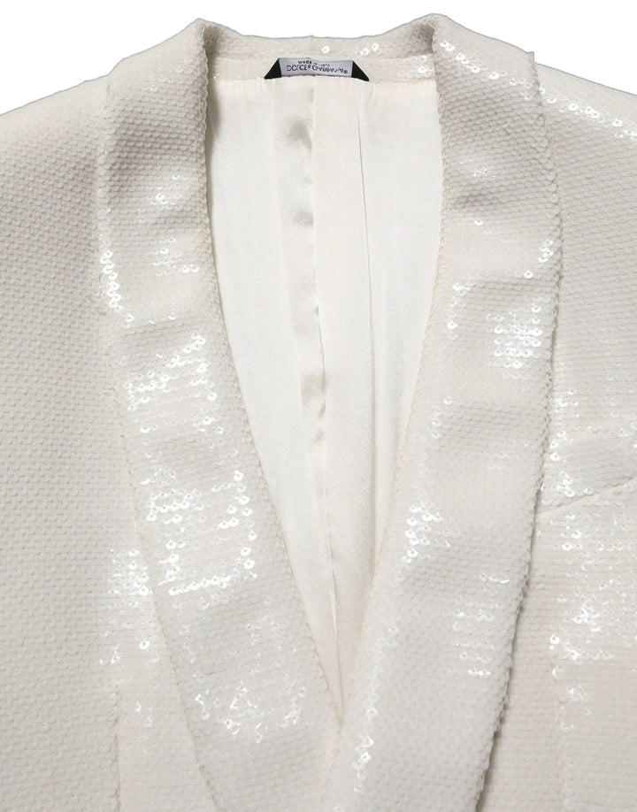 Dolce &amp; Gabbana Sample Sale | Dolce &amp; Gabbana White Viscose Single Breasted Blazer Jacket - | Designer outlet