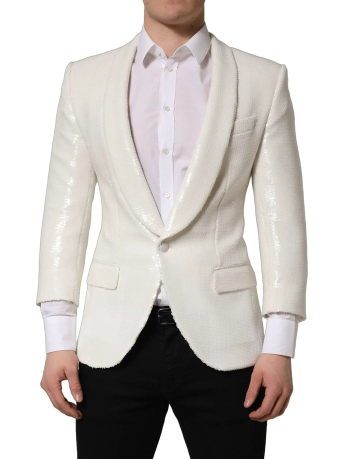 Dolce &amp; Gabbana Sample Sale | Dolce &amp; Gabbana White Viscose Single Breasted Blazer Jacket - | Designer outlet