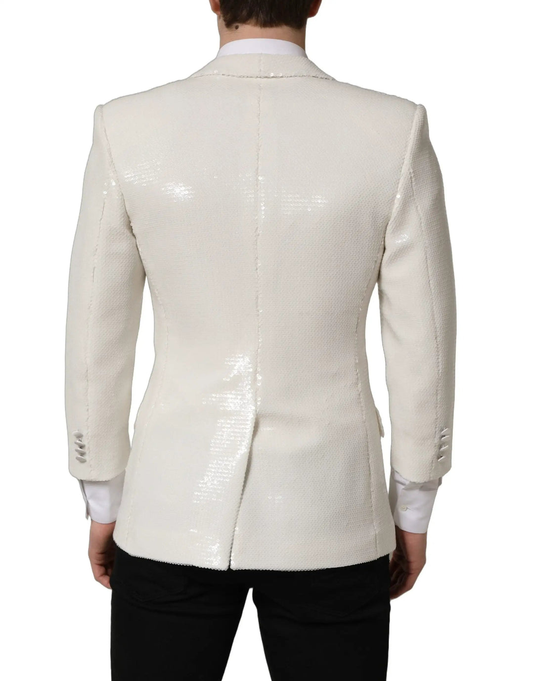 Dolce &amp; Gabbana Sample Sale | Dolce &amp; Gabbana White Viscose Single Breasted Blazer Jacket - | Designer outlet