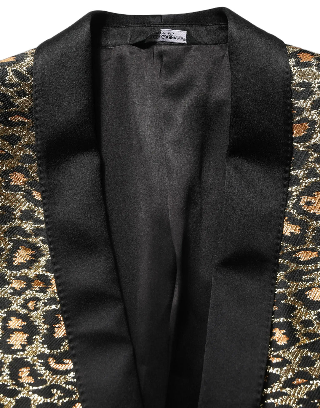 Dolce &amp; Gabbana Sample Sale | Dolce &amp; Gabbana Gold Leopard Single Breasted Men Coat Jacket - | Designer outlet