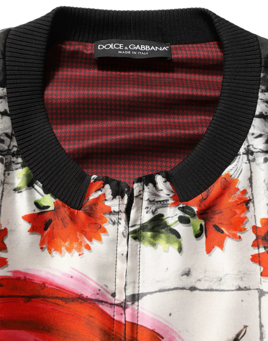 Dolce &amp; Gabbana Sample Sale | Dolce &amp; Gabbana Multicolor Majolica Bull Print Bomber Jacket - | Designer outlet