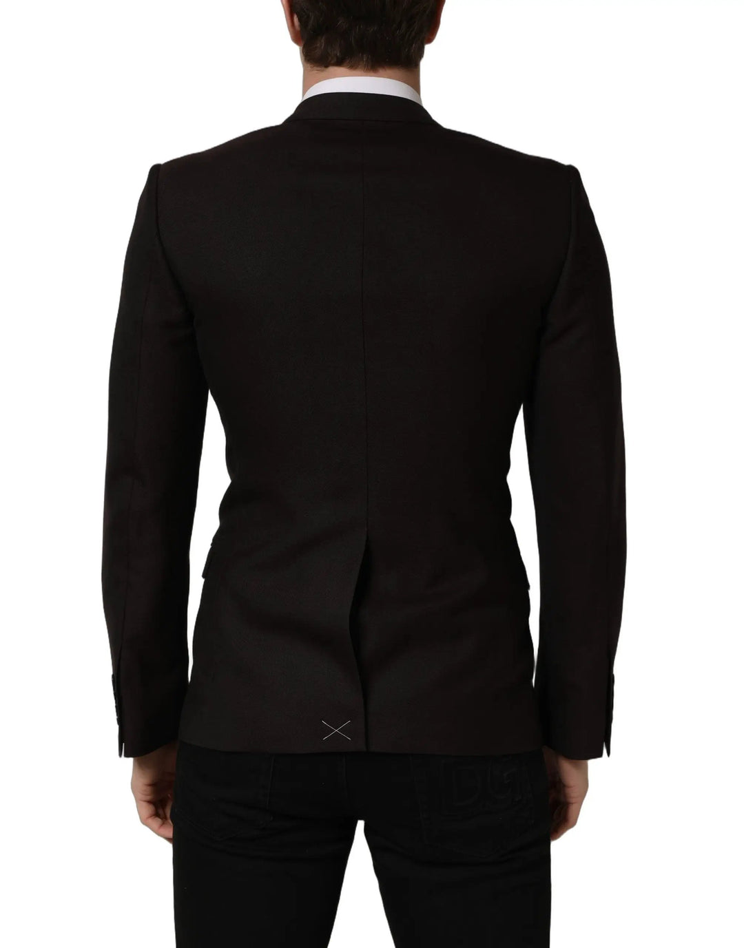 Dolce &amp; Gabbana Sample Sale | Dolce &amp; Gabbana Brown Wool GOLD Single Breasted Men Jacket - | Designer outlet