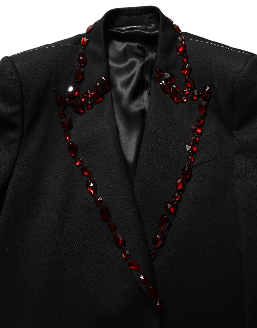Dolce &amp; Gabbana Sample Sale | Dolce &amp; Gabbana Black Crystal Embellished Coat Blazer Jacket - | Designer outlet