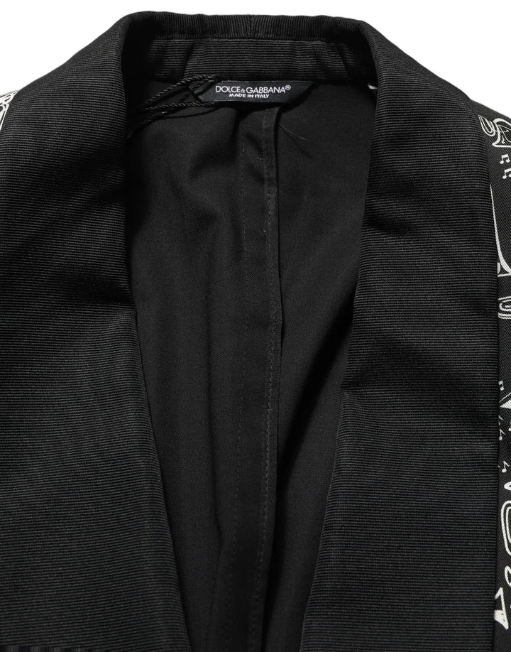 Dolce &amp; Gabbana Sample Sale | Dolce &amp; Gabbana Black Crystal Embellished Coat Blazer Jacket - | Designer outlet