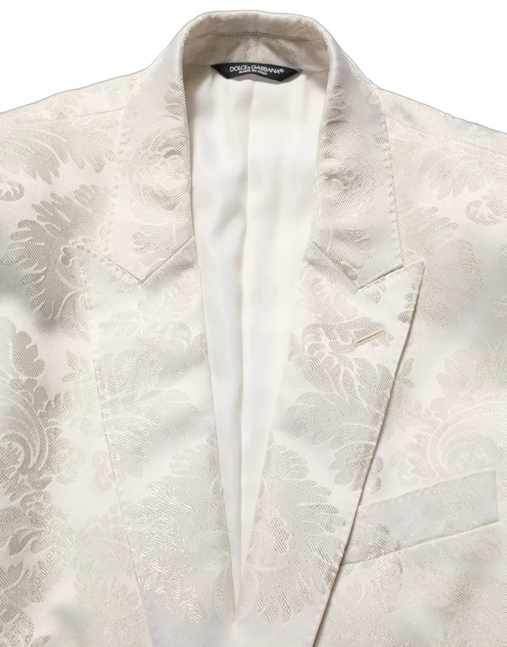 Dolce &amp; Gabbana Sample Sale | Dolce &amp; Gabbana Off White Floral Single Breasted Men Jacket - | Designer outlet