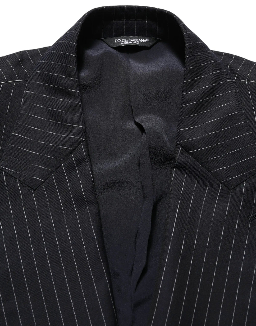 Dolce &amp; Gabbana Sample Sale | Dolce &amp; Gabbana Black Stripes Wool Double Breasted Jacket - | Designer outlet