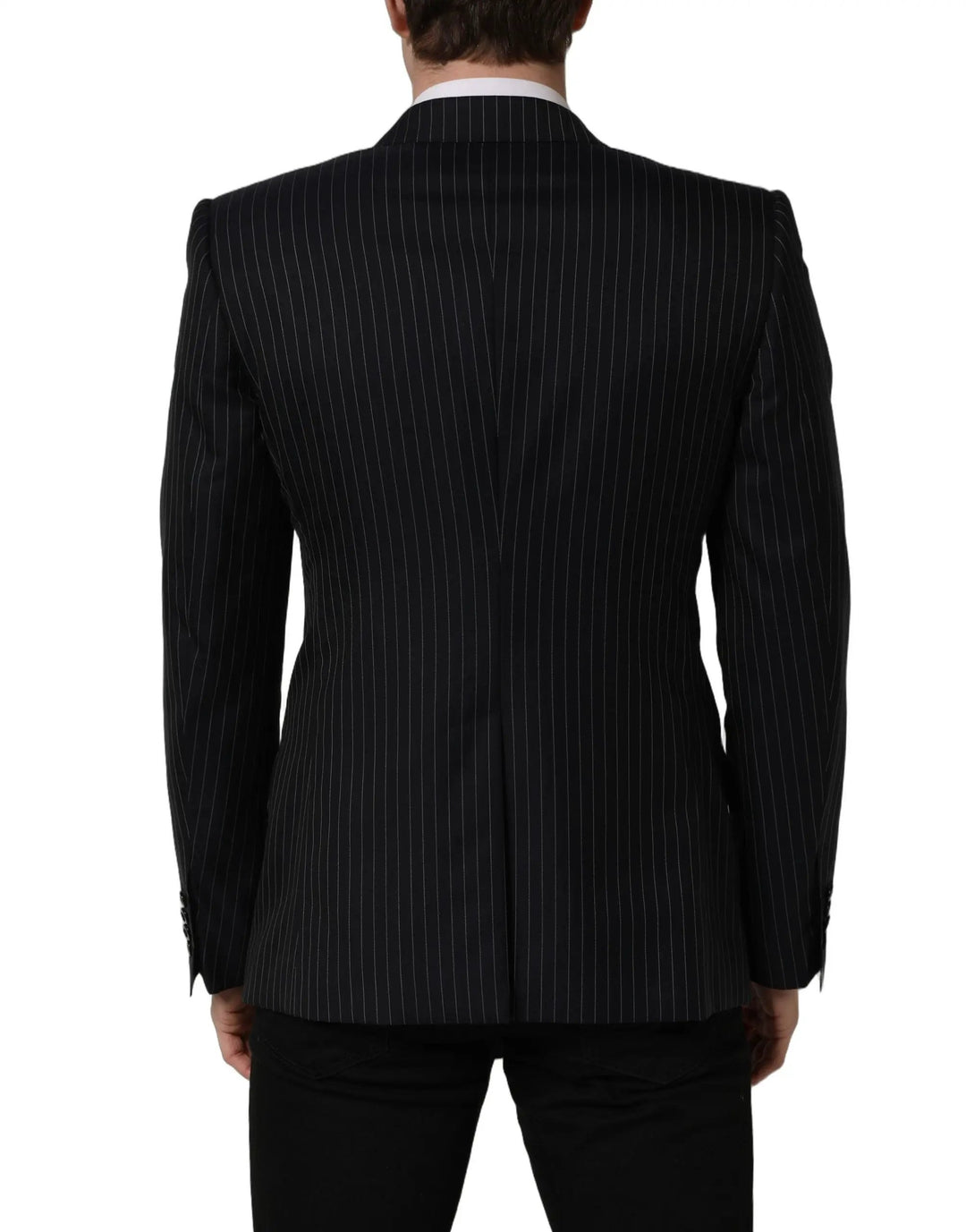 Dolce &amp; Gabbana Sample Sale | Dolce &amp; Gabbana Black Stripes Wool Double Breasted Jacket - | Designer outlet