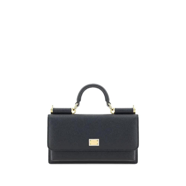 Dolce &amp; Gabbana Sample Sale | Dolce &amp; Gabbana Black Calf Leather Bos Taurus Shoulder Bag - | Designer outlet