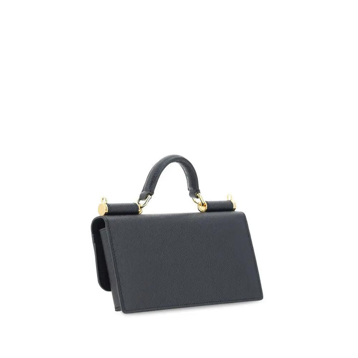 Dolce &amp; Gabbana Sample Sale | Dolce &amp; Gabbana Black Calf Leather Bos Taurus Shoulder Bag - | Designer outlet
