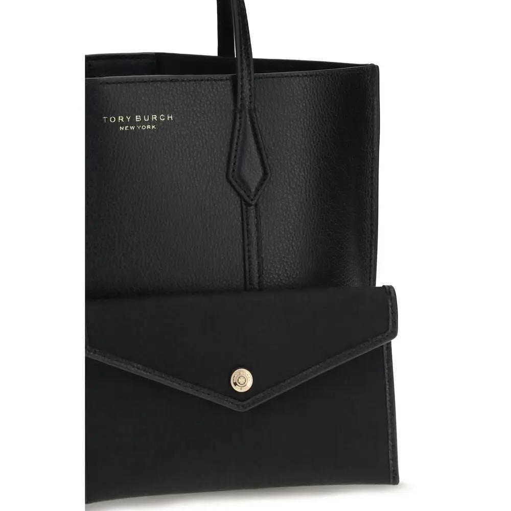 Tory Burch Sample Sale | Tory Burch Black Calf Leather Bos Taurus Handbag - | Designer outlet