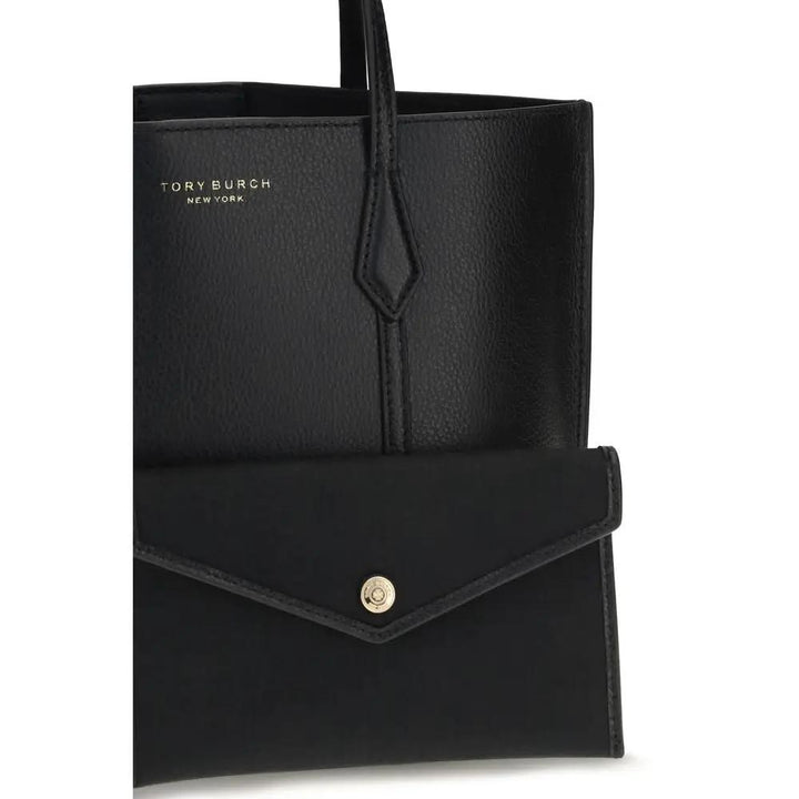 Tory Burch Sample Sale | Tory Burch Black Calf Leather Bos Taurus Handbag - | Designer outlet