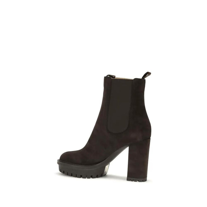 Gianvito Rossi Sample Sale | Gianvito Rossi Brown Calf Leather Bos Taurus Ankle Boots - | Designer outlet