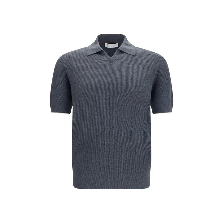 Brunello Cucinelli Sample Sale | Brunello Cucinelli Gray Cotton Polo Shirt - | Designer outlet