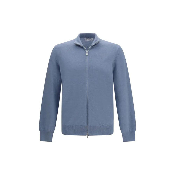 Brunello Cucinelli Sample Sale | Brunello Cucinelli Blue Cashmere Cardigan - | Designer outlet