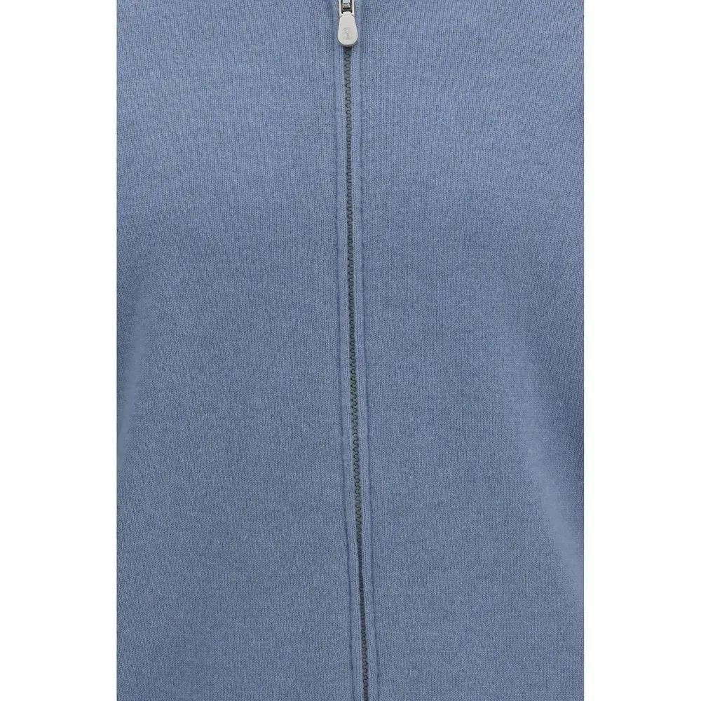 Brunello Cucinelli Sample Sale | Brunello Cucinelli Blue Cashmere Cardigan - | Designer outlet