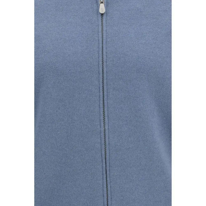 Brunello Cucinelli Sample Sale | Brunello Cucinelli Blue Cashmere Cardigan - | Designer outlet