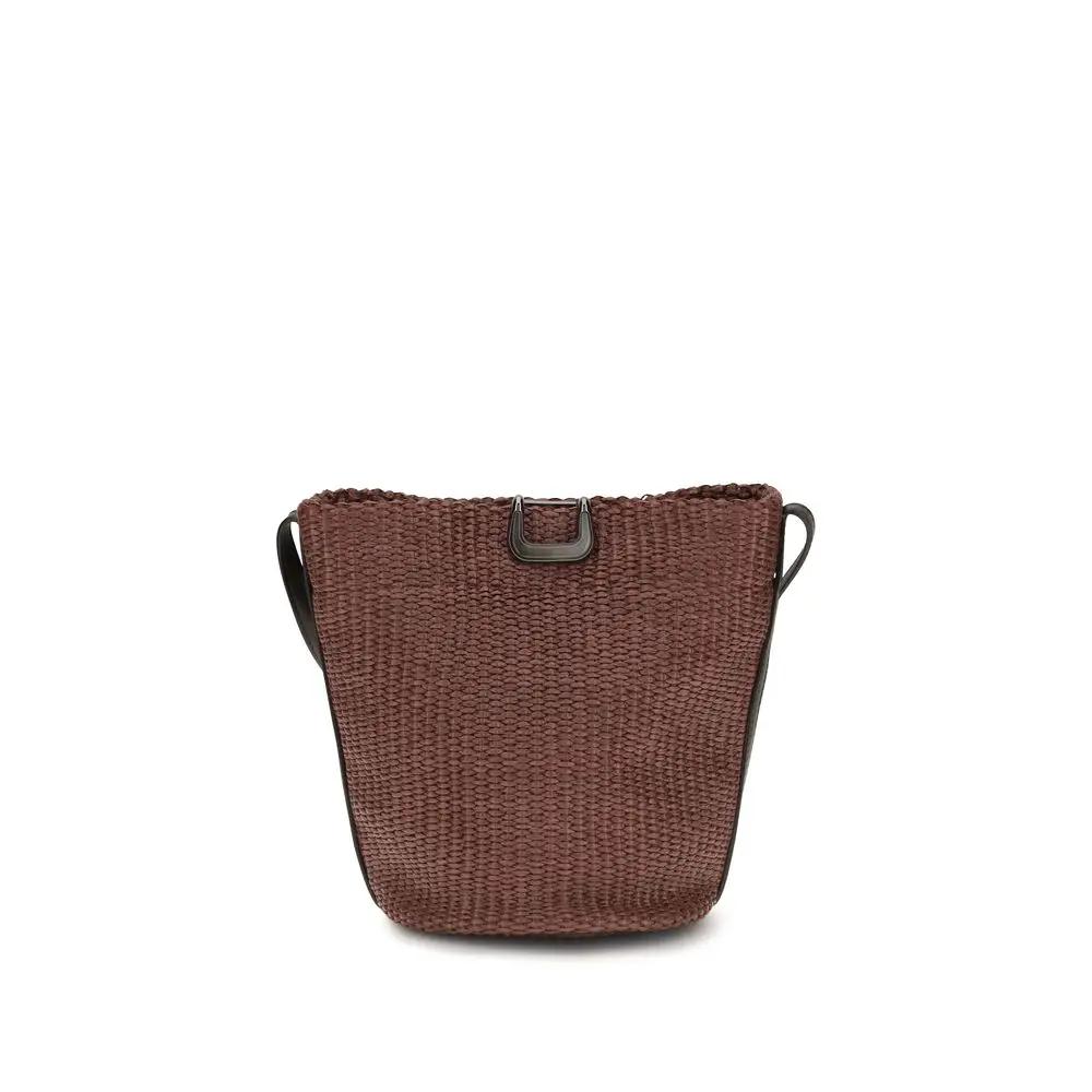 Brunello Cucinelli Sample Sale | Brunello Cucinelli Bordeaux Cotton Shoulder Bag - | Designer outlet