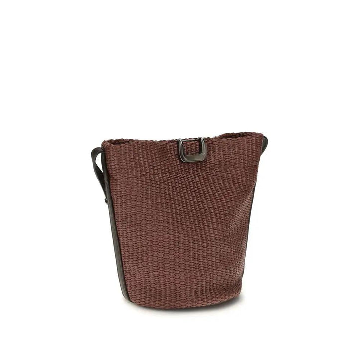 Brunello Cucinelli Sample Sale | Brunello Cucinelli Bordeaux Cotton Shoulder Bag - | Designer outlet