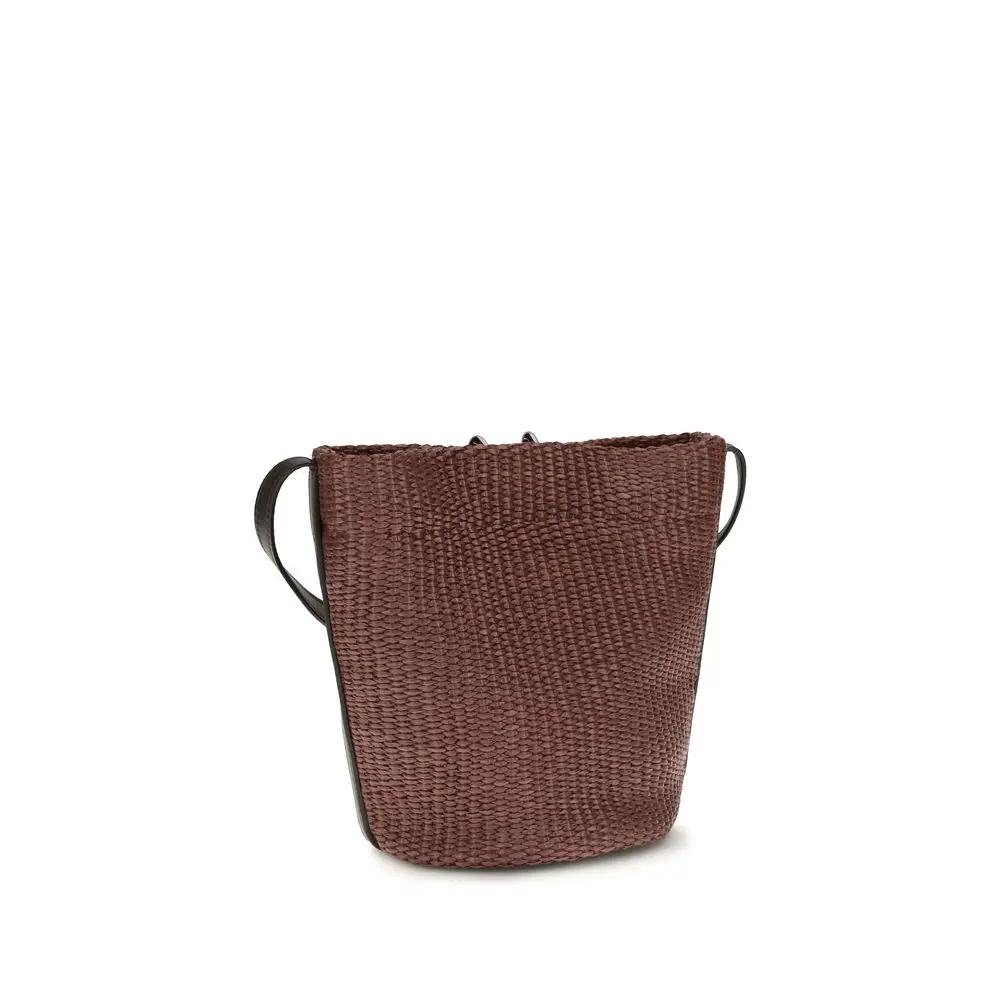 Brunello Cucinelli Sample Sale | Brunello Cucinelli Bordeaux Cotton Shoulder Bag - | Designer outlet