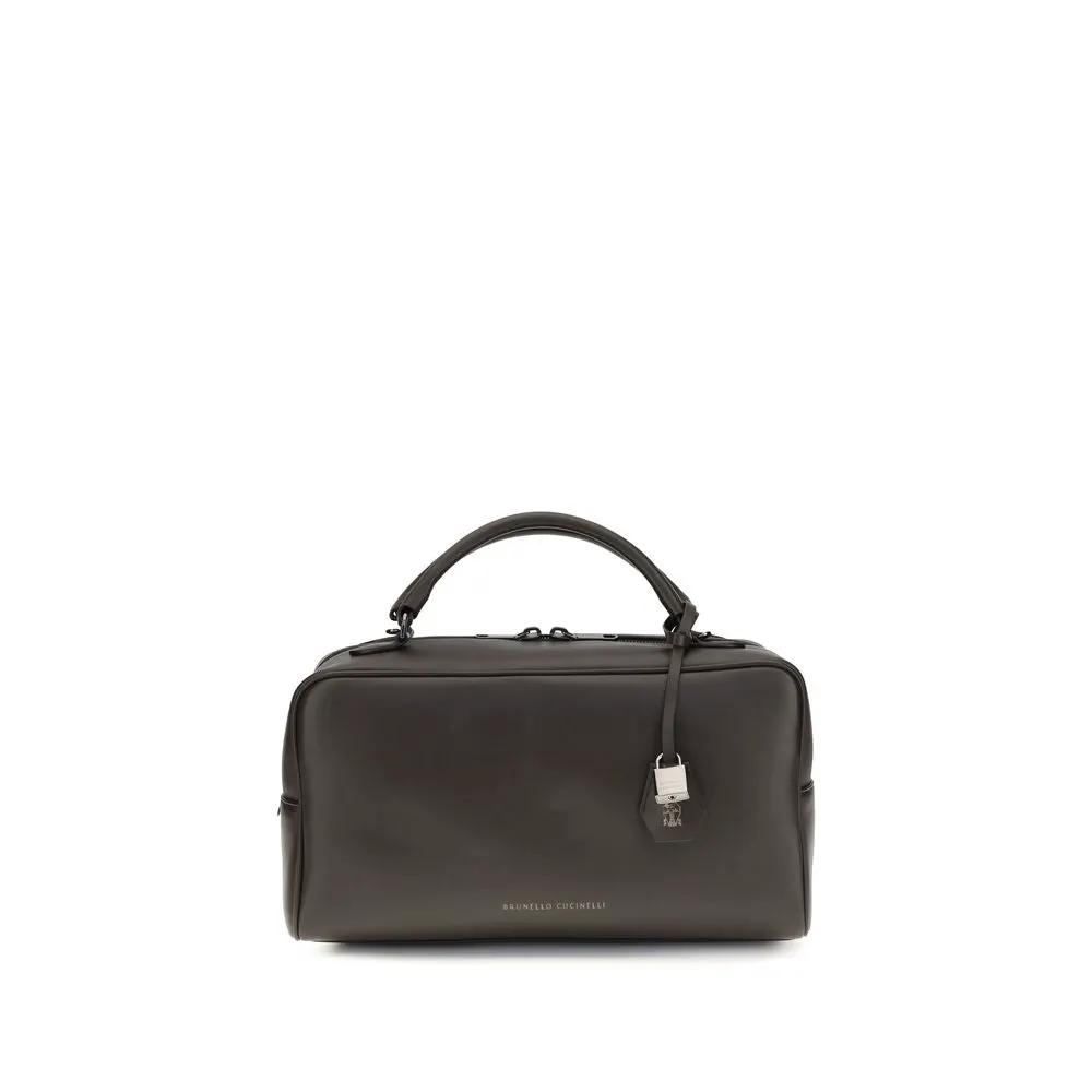 Brunello Cucinelli Sample Sale | Brunello Cucinelli Brown Calf Leather Bos Taurus Shoulder Bag - | Designer outlet