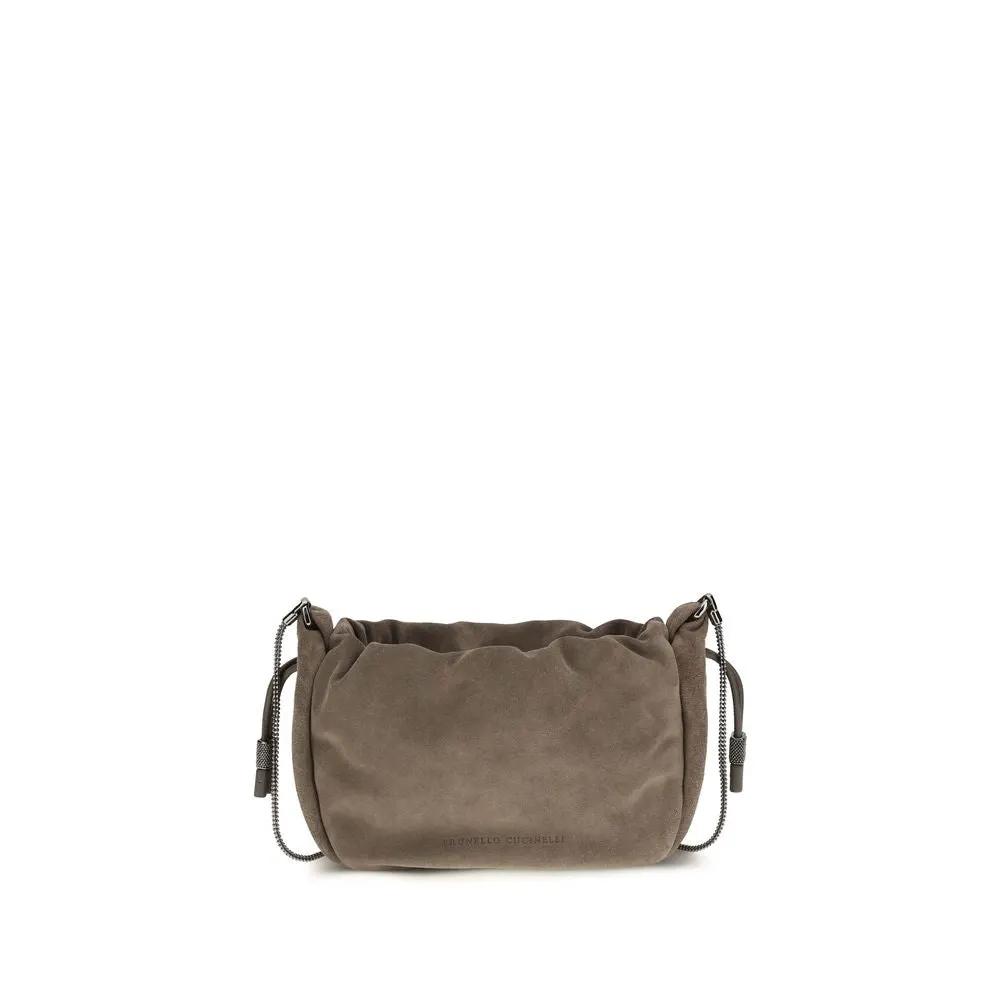 Brunello Cucinelli Sample Sale | Brunello Cucinelli Brown Calf Leather Bos Taurus Shoulder Bag - | Designer outlet