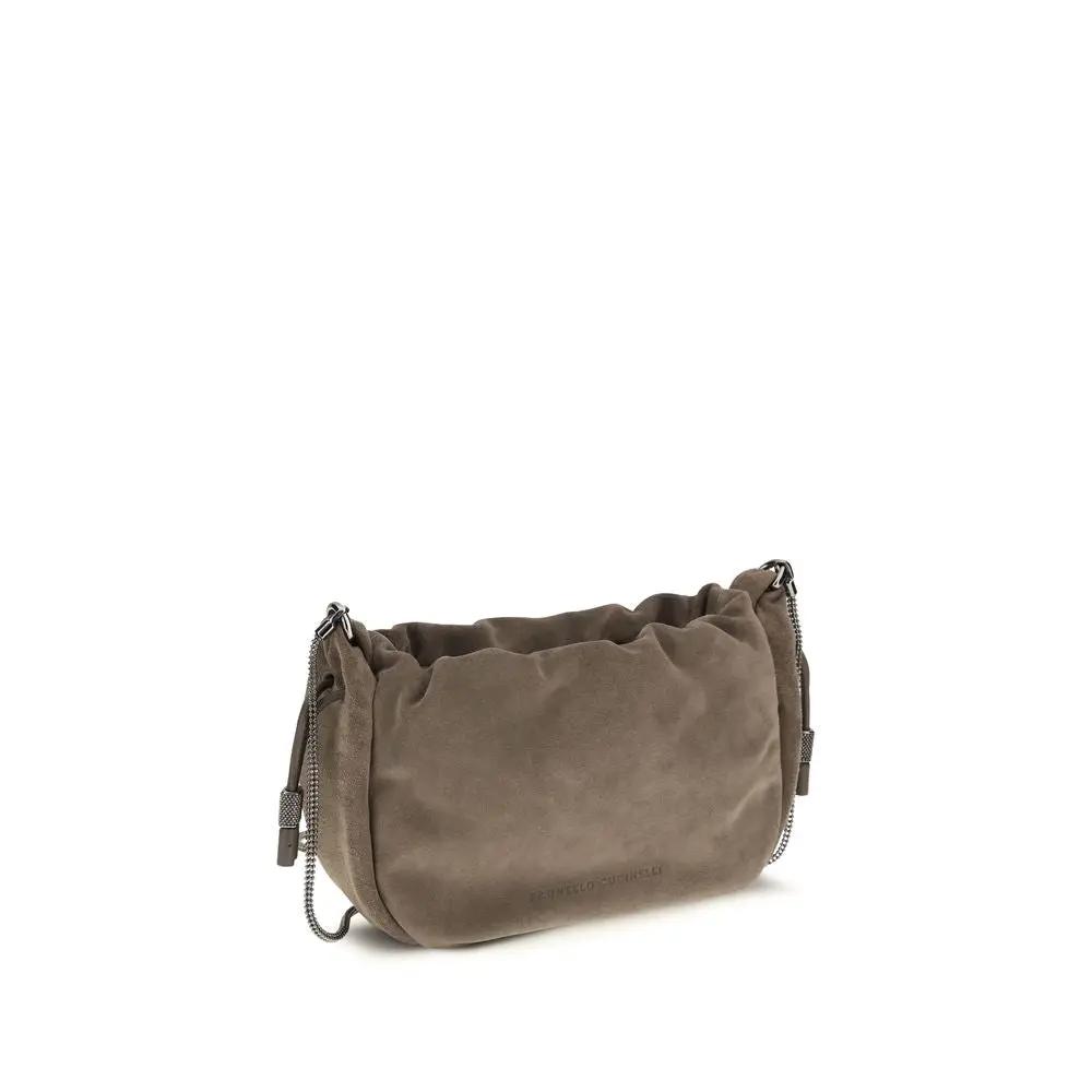 Brunello Cucinelli Sample Sale | Brunello Cucinelli Brown Calf Leather Bos Taurus Shoulder Bag - | Designer outlet