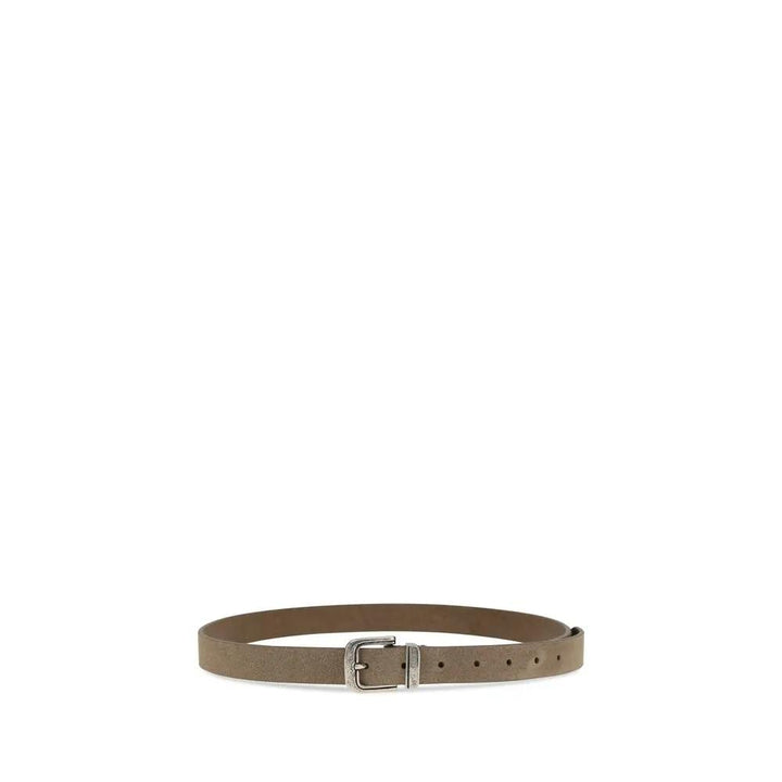 Brunello Cucinelli Sample Sale | Brunello Cucinelli Beige Calf Leather Bos Taurus Thin Belt - | Designer outlet