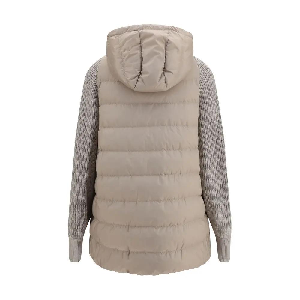 Brunello Cucinelli Sample Sale | Brunello Cucinelli Gray Polyamide Full-Length Jacket - | Designer outlet