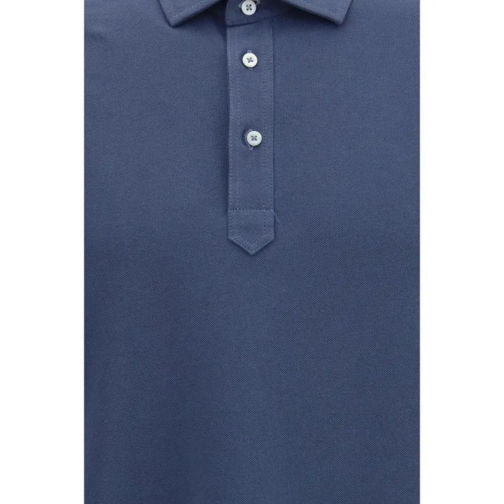 Brunello Cucinelli Sample Sale | Brunello Cucinelli Blue Cotton Polo Shirt - | Designer outlet