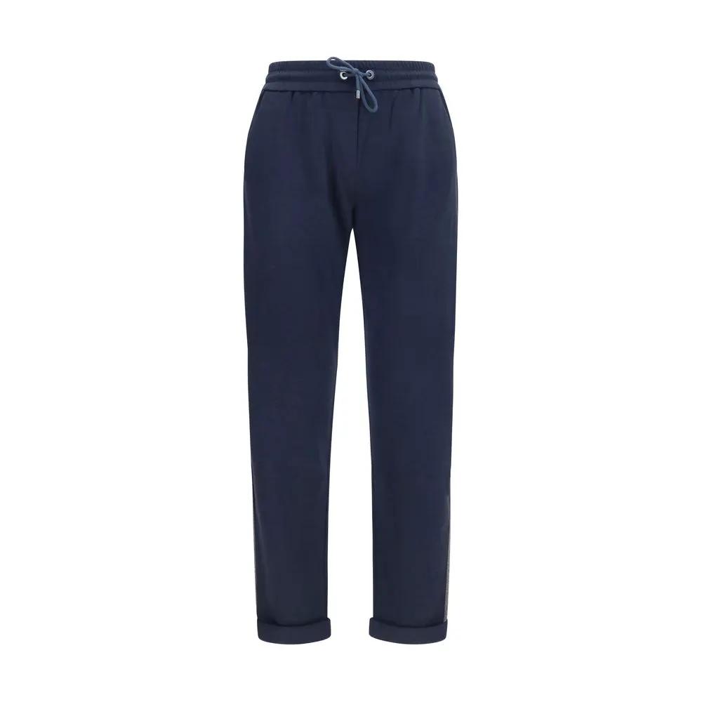 Brunello Cucinelli Sample Sale | Brunello Cucinelli Blue Polyamide Casual Pants - | Designer outlet