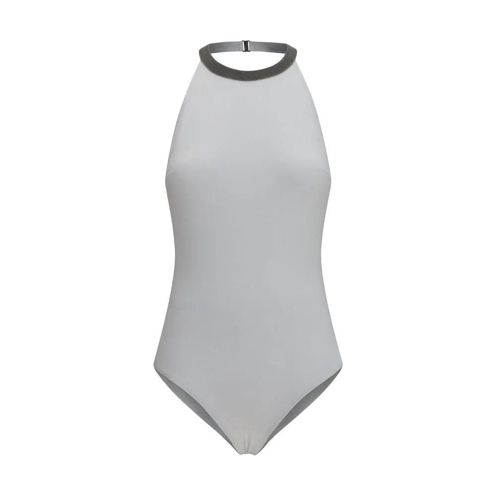 Brunello Cucinelli Sample Sale | Brunello Cucinelli White Polyamide One-Piece Swimsuit - | Designer outlet