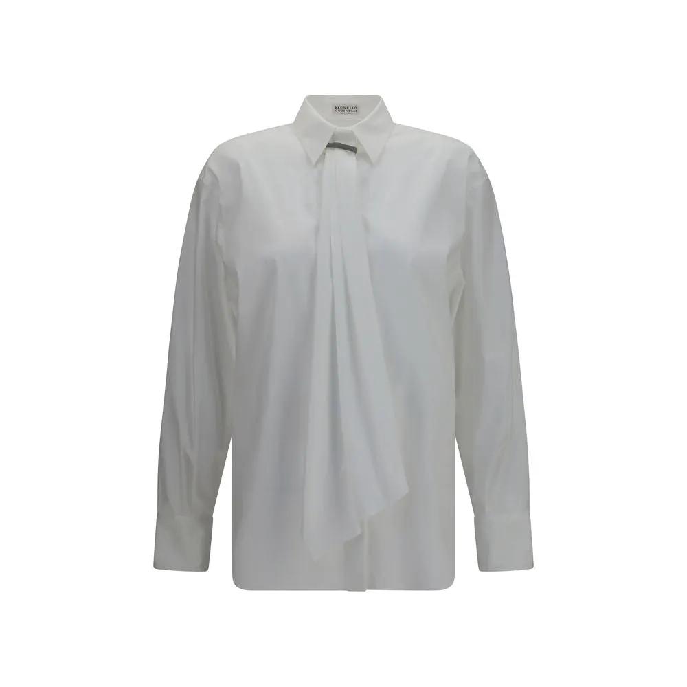 Brunello Cucinelli Sample Sale | Brunello Cucinelli White Cotton Dress Shirt - | Designer outlet