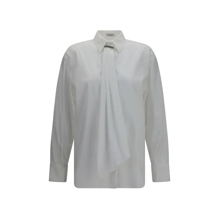Brunello Cucinelli Sample Sale | Brunello Cucinelli White Cotton Dress Shirt - | Designer outlet